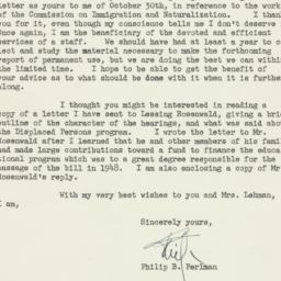 Letter: 1952 November 3