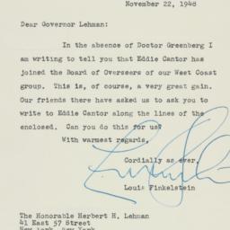 Letter: 1948 November 22