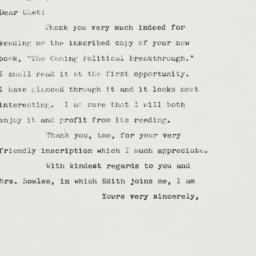 Letter: 1959 November 3