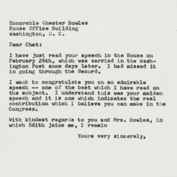 Letter: 1959 March 3