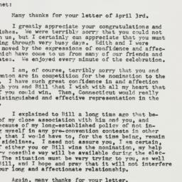 Letter: 1958 April 8