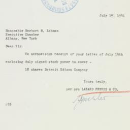 Letter: 1941 July 15
