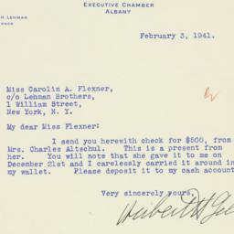Letter: 1941 February 3