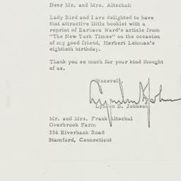 Memorandum: 1958 May 21