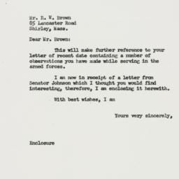 Letter: 1951 August 23