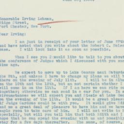 Letter: 1933 June 30