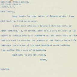 Telegram: 1938 January 8