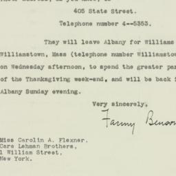 Letter: 1932 November 21