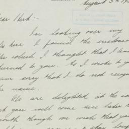 Letter: 1937 August 5