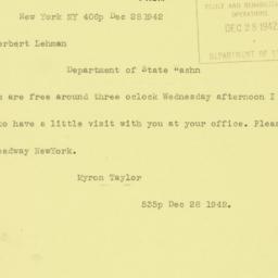 Telegram: 1942 December 28