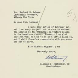 Letter: 1932 February 9