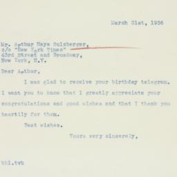 Letter: 1936 March 31
