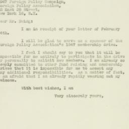 Letter: 1947 February 17