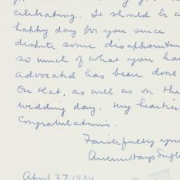 Letter: 1934 April 27