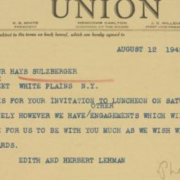 Telegram: 1942 August 12