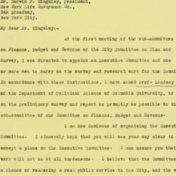 Letter: 1926 November 27