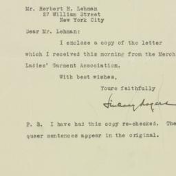 Letter: 1925 October 5