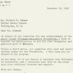 Letter: 1951 December 19