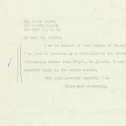 Letter: 1951 January 18