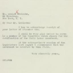 Letter: 1933 December 9