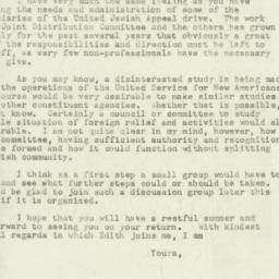 Letter: 1947 July 14