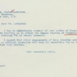 Letter: 1937 January 18