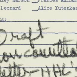 Memorandum: n.d.