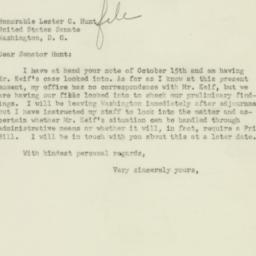 Letter: 1951 October 19