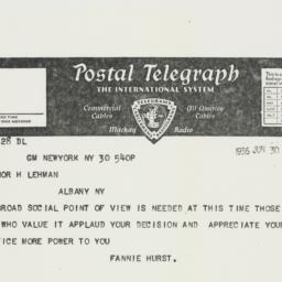 Telegram: 1936 June 30