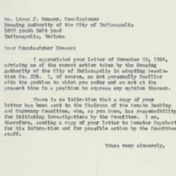 Letter: 1954 November 29