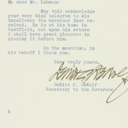 Letter: 1932 November 14