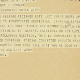 Letter: 1946 December 3