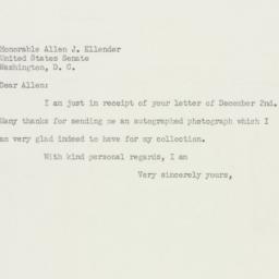 Letter: 1950 December 7