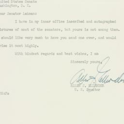 Letter: 1950 October 21