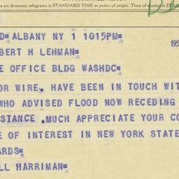 Telegram: 1955 March 1