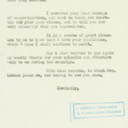 Letter: 1950 November 16