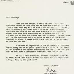 Letter: 1951 August 21