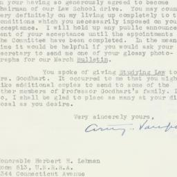 Letter: 1946 February 20