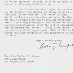Letter: 1946 December 6