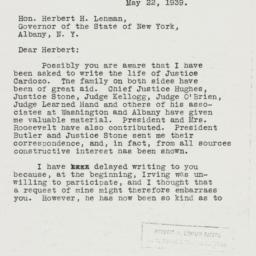 Letter: 1939 May 22
