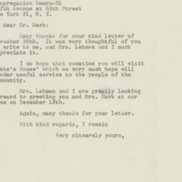 Letter: 1948 December 2