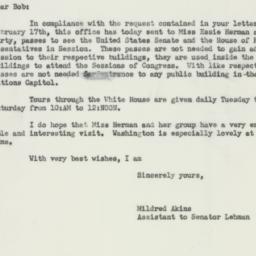 Letter: 1953 February 24