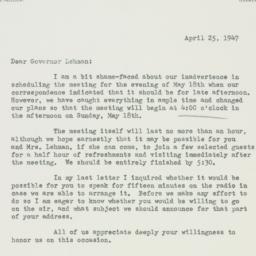Letter: 1947 April 25