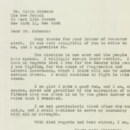 Letter: 1946 November 8