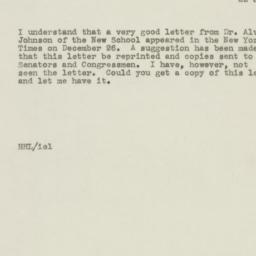 Letter: 1946 January 22