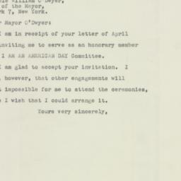 Letter: 1948 April 26
