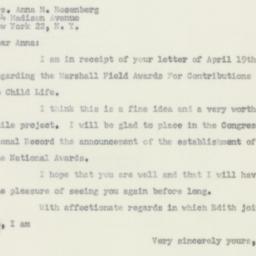 Letter: 1956 April 21