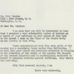 Letter: 1951 July 18