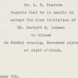 Letter: 1947 November 5