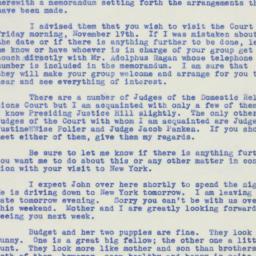 Memorandum: 1939 November 9